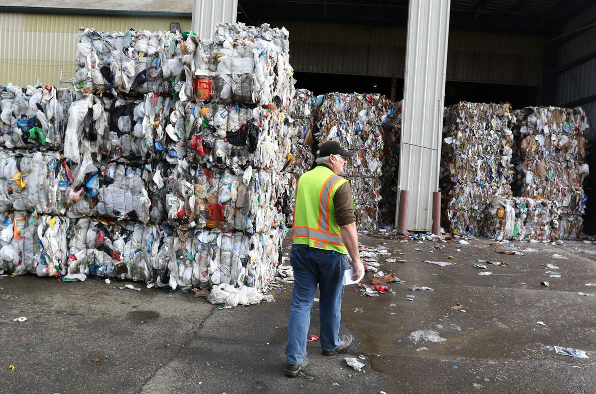 Sunrise Entreprises recycle manager Steve Buckley. Photo by Michael Sullivan